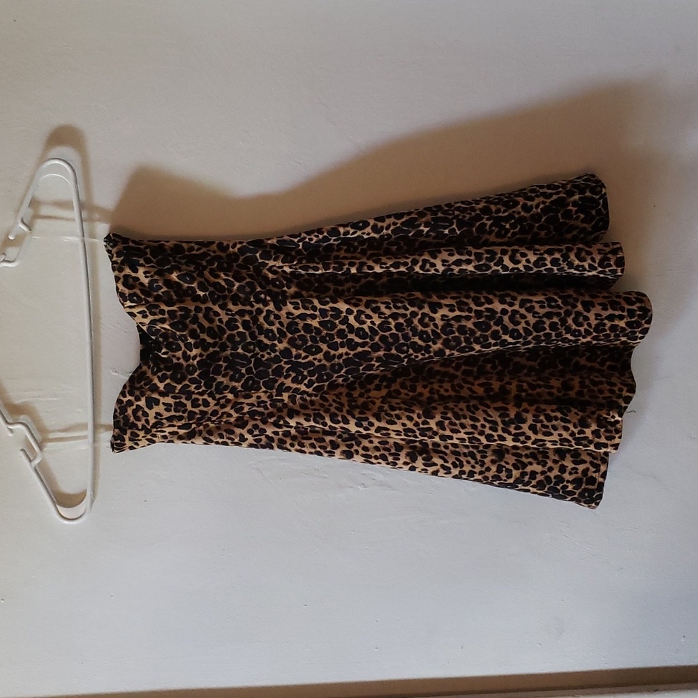 love j | Strapless Cheetah Skater Dress | S | NWOT